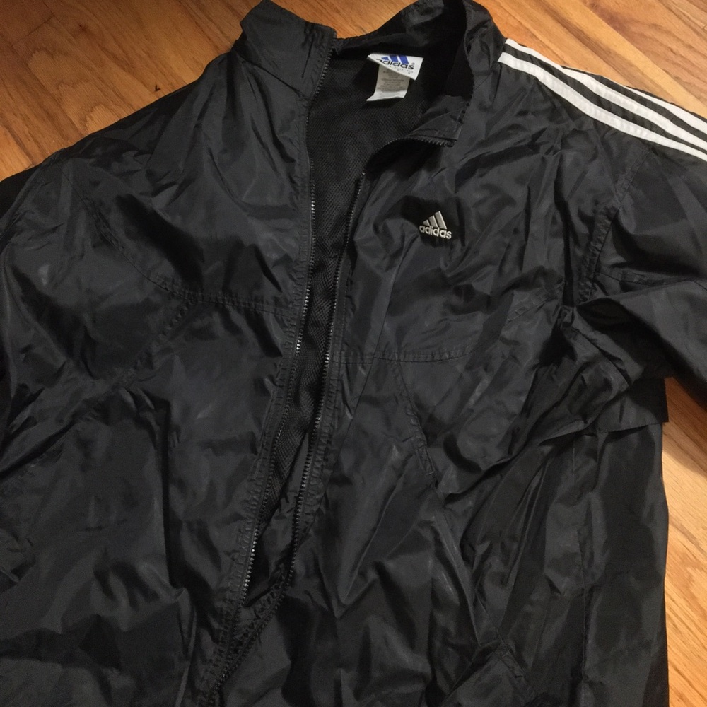 Vintage Adidas Stripe Wind Breaker Coat